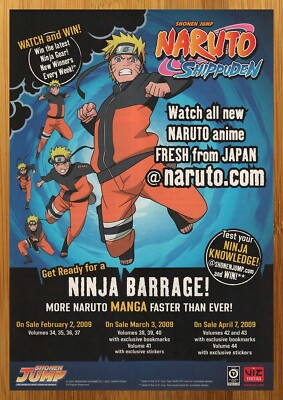 2008 Naruto Shippuden Manga Series Vintage Print Ad/Poster Retro