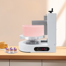 Display Smooth Cream Adjustable 4-12'' Birthday Cake Decorating Machine White