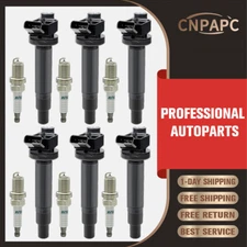 For 2001-2006 Toyota Sienna 3.0L/3.3L UF267 6PCS Ignition Coil & Spark Plug