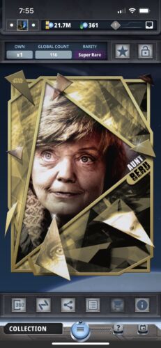 Topps Star Wars Digital Card Trader Gold ANH Fractured Aunt Beru Insert - Foto 1 di 1