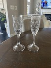 2 Thomas O’Brien Crystal VINTAGE MODERN Champagne Flute 8 1/2” Dots/Lines — photo 1