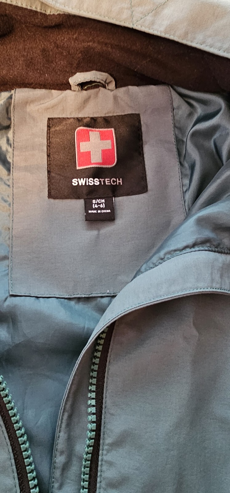 Swiss Tech Green Lined Rain Jacket Mens S