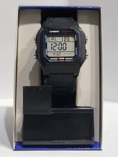 Casio Men's Quartz Black Resin 10-Year Battery 37mm Digital Watch W800H