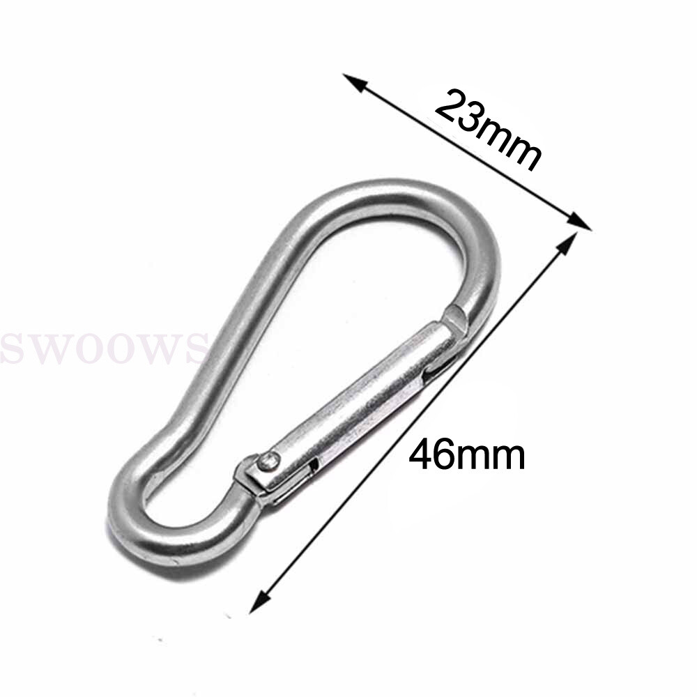 20x Small Carabiner Snap Hook DRing Key Chain Clip Hiking Camping AU