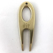 Mulholland Brothers logo Divot Repair Tool-Solid Brass