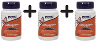 3 X NOW Foods Astaxanthin, 4Mg - 60 Veggie Softgels (255,50 Eur/Kg)