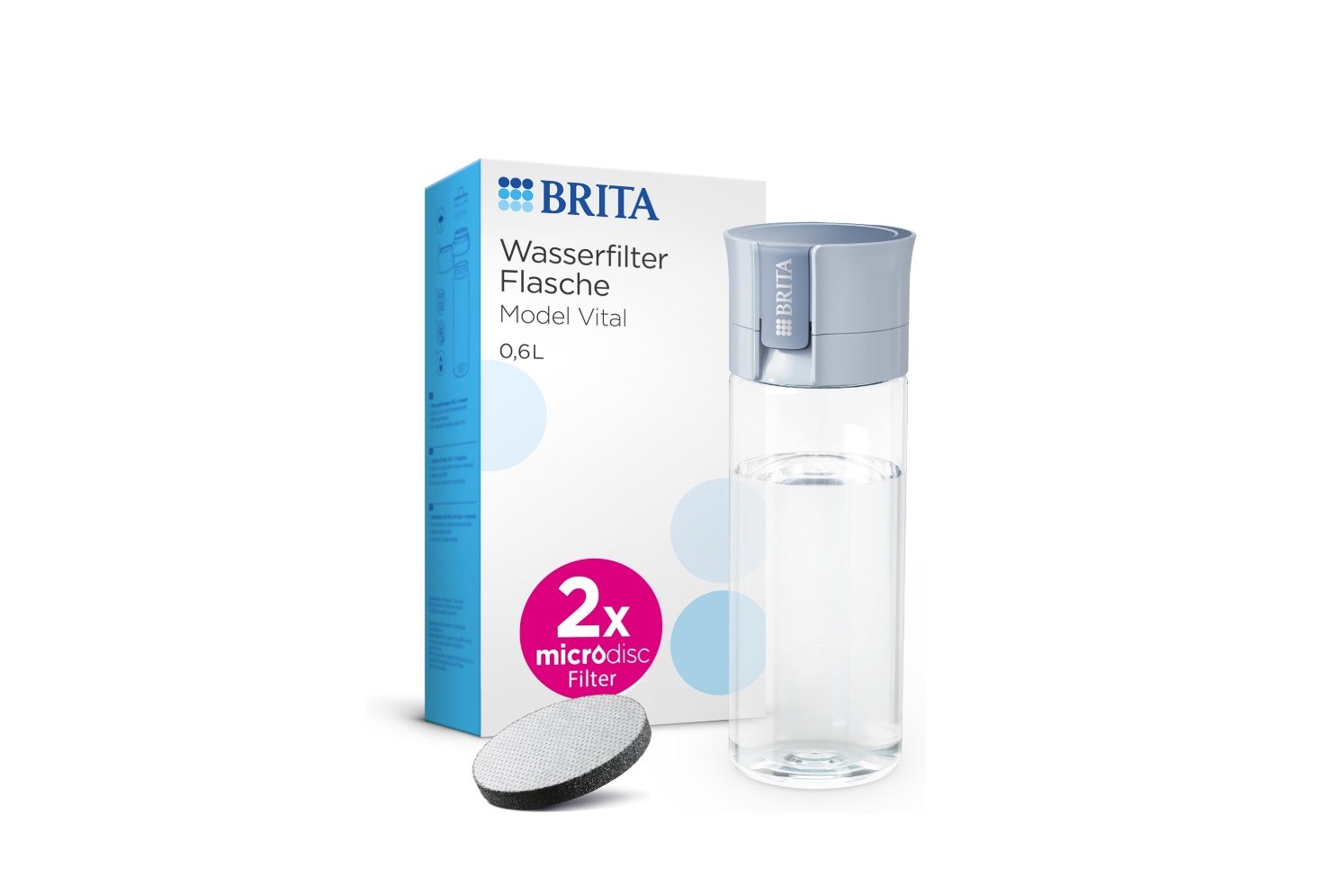 BRITA Vital Botella De Filtro De Agua 0,6 L Azul Claro