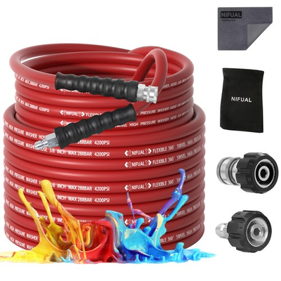 #ad 3 8quot; Super Wear Resistant Pressure Washer Hose 150 FTKink Resistant Power Wa... $257.14