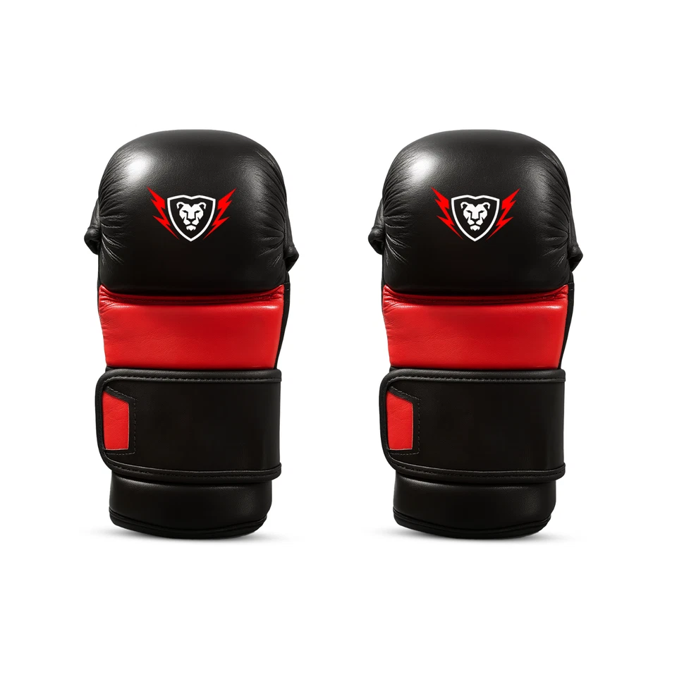 Guantes de Lucha MUFASA INTERNATIONALS UFC Cuero Palma Abierta MMA para Hombres/Mujeres, 4 OZ Foto 3 de 4