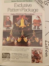 Calico Christmas Decorations Pattern Package