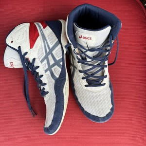 Asics Matflex 6 Men\'s 12 Wrestling Shoes Black White Gum 1081A051 Boxing Gym BJJ ASICS Matflex 6 Wrestling Shoes Mens 9 Black White Gum  main image 2
