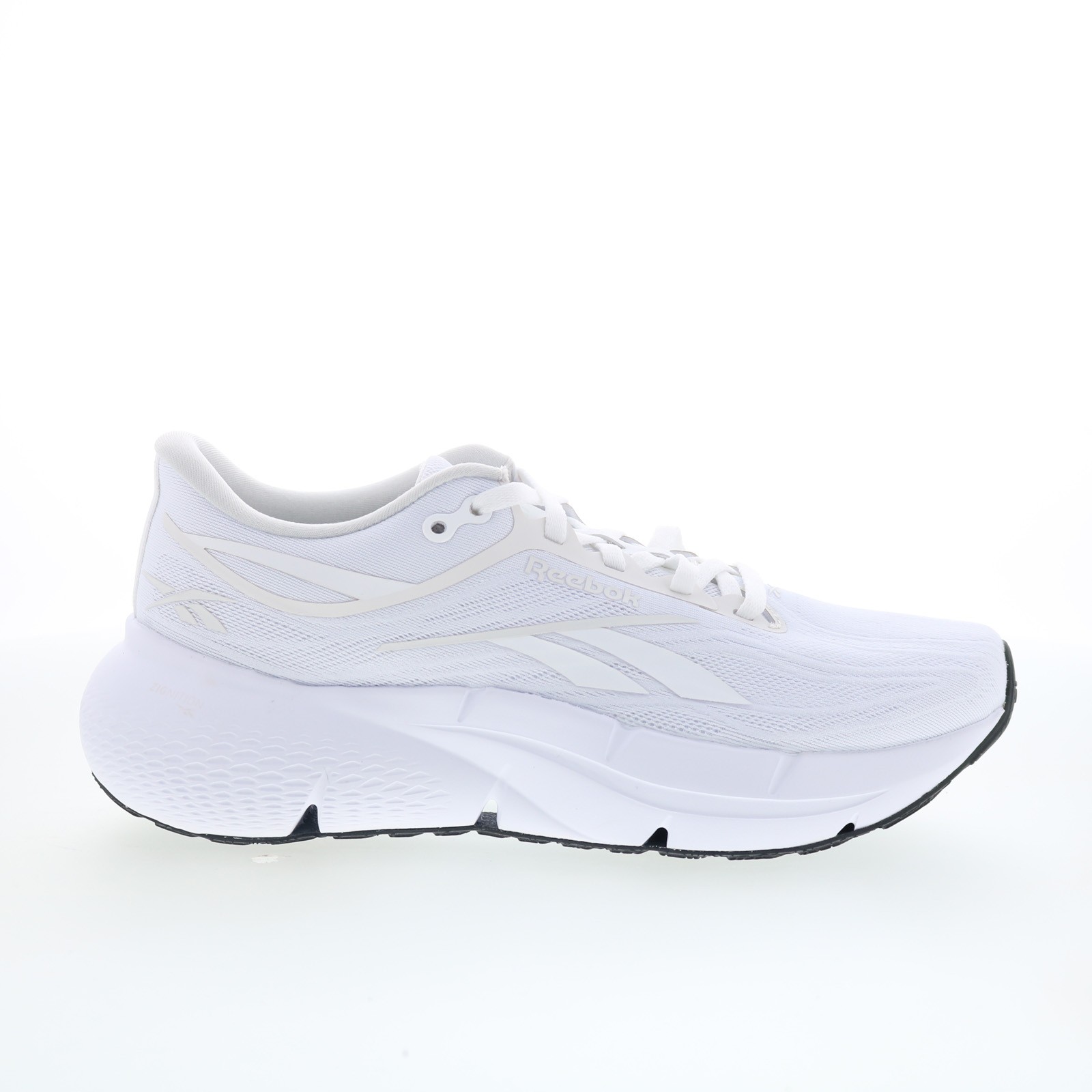 Reebok Zignition Womens White Canvas Lace Up Athletic Running Shoes