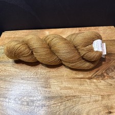 Miss Babs HandDyed Yearning Heavy Lace Wt. Yarn Old Gold 1200Y Merino Silk Brown
