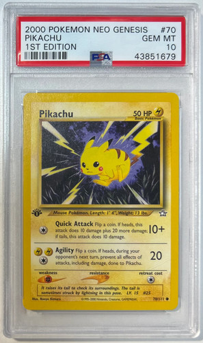 Pikachu (1st Edition) graded PSA 10 for sale on eBay