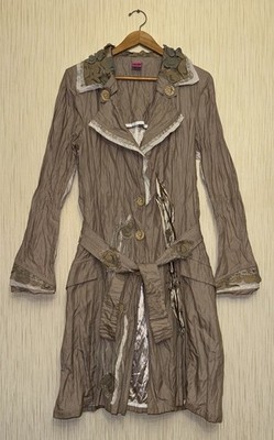 Save The Queen Trench Coat Y2K Vintage Avant Garde Designer Colorful Metal New