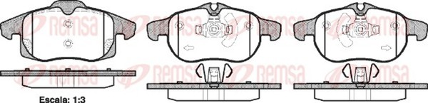 Remsa Bremsbelagsatz Scheibenbremse 0888.40 FüR Cadillac YS3F Signum Opel Saab-image