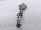 Vintage Sterling Silver Marcasite Pendant Ornate Open Work Charm Signed 925 TH — photo 5