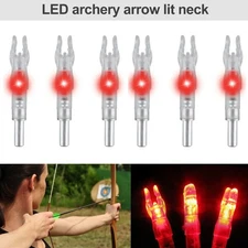 6Pcs Red Automatic Led Lighted Nocks For Archery Arrows 6.2mm Arrow Nock Tail