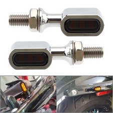 2 Pcs Universal Mini LED Rear Turn Signal Light Run Lamp For HarleyTouring Dyna