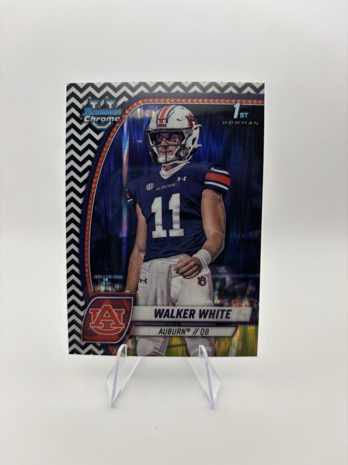 2024 Bowman U Chrome - Walker White #85 Black and White Stealth Refractor /48 RC