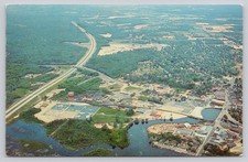 Vintage Aerial View Postcard Garden State Parkway Toms River NJ 1963 Chrome