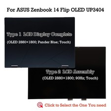 ASUS Zenbook 14 Flip OLED UP3404VA-KN058W 2.8K 90Hz Touch LCD Screen Assembly