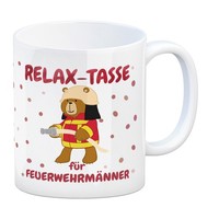 Relax Tasse FüR FeuerwehrmäNner Kaffeebecher Mit Coolem BäRen-Motiv