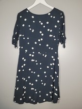 NEXT DRESS 12 BLACK WHITE POLKA DOT TUNIC MIDI 38" Ladies VE2
