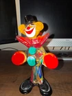 vintage hand blown murano art glass clown