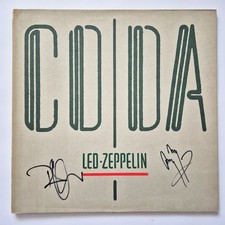 LED ZEPPELIN Coda LP vinyl SIGNED by 2 Plant Page AUTOGRAPHS GRAD COLLECTION COA