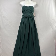 Birdy Grey Grace Convertible Dress Bridesmaid Maxi Gown Large Prom Emerald Green