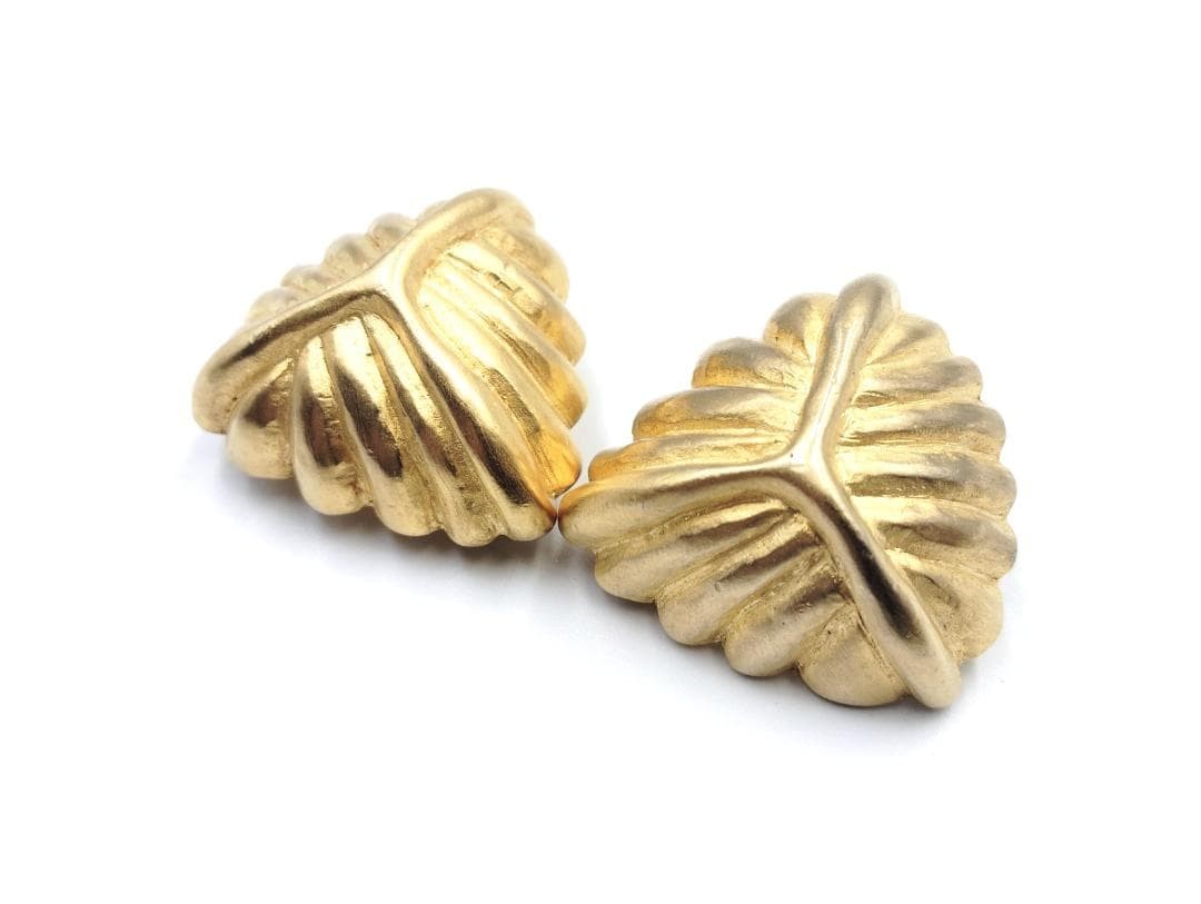 Givenchy Gold Triangular Earrings, Retro Fashion,… - image 2