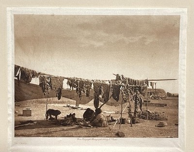 Edward S. Curtis  In Camp  c1908 Original Photogravure on Japanese Tissue 7x5