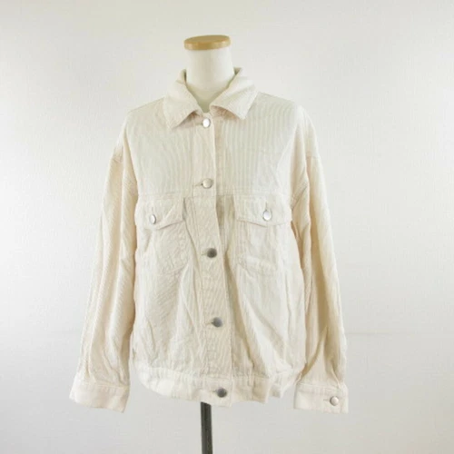 OFF WHITE UNIQLO Giacca Relaxed Velluto a coste Manica Lunga Off White XL*A469 Usata 728dd0523b7826