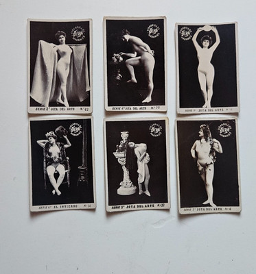 1920s Cuban Cigarillo Cards Joya Del Arte, 6 Vintage Risqué Artsy Women