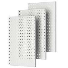 Metal Pegboard Panels Wall Mounted Tool Organizer Boards Garage Grey 16x12 3PCS