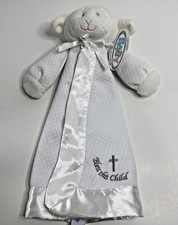 Mary Meyer Lamb Lovey Christening Blanket Bless This Child Cross Plush
