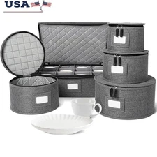 Premium China Storage Cases Set Plates Mugs Glassware Protection Stackable New