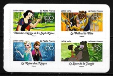 france 2023 4 timbres neufs** autoadhésifs 100 ans de dysney validité permanente