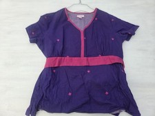 Koi Brand Scrub Top by Kathy Peterson Womens 3XL Polka Dot Medical Nurse Work