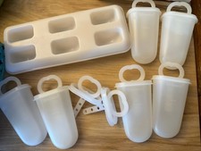 Vintage Tupperware Ice Tups Popsicle Maker Set - Sheer 2 Extra Handles
