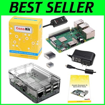 Raspberry Pi 3 B+ Kit with  Clear Case