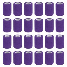 Self Adhesive Bandage Wrap 177" x 3", 24 Pcs Wrap Tape, Dark Purple