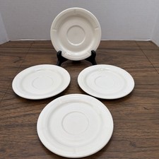 4x Oneida Athena Buffalo Restaurant Ware 6” Saucer Plates Embossed Rim NOS