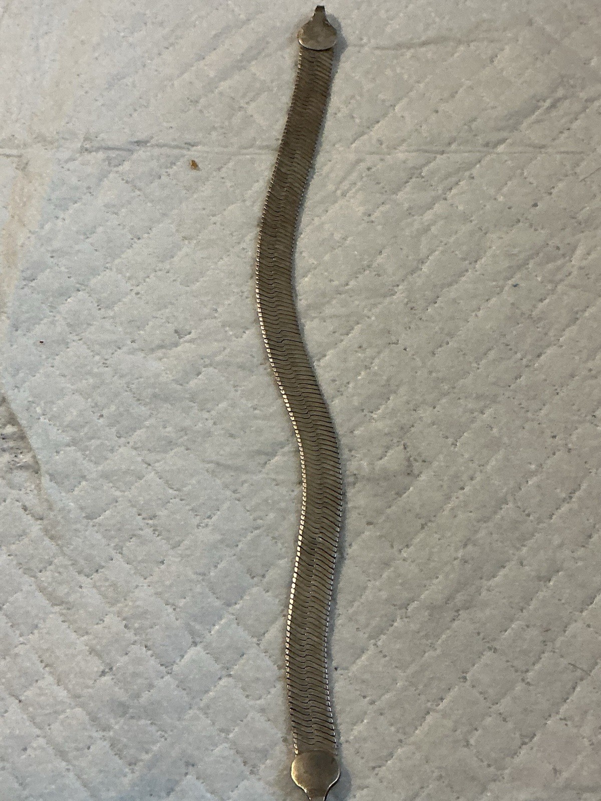 Silver Herribone Bracelet Medium Width - image 5