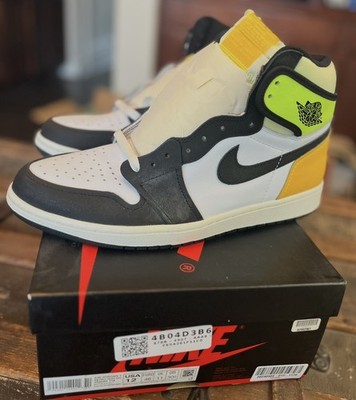 Jordan 1 Retro High OG White Black Volt Size 12 Brand New With Box