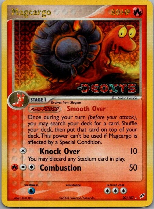 Magcargo - 020/107 Rare Deoxys 20/107 NM Reverse Holo