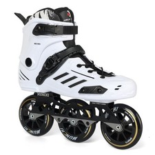 JGMLZK 3 Wheel Inline Speed Skates 110mm White Fitness Roller Blades Unisex