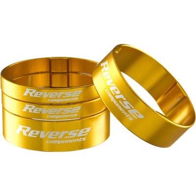 Reverse Ultralight Gold Aluminum Headset Spacer Set - Precision Tuning, 4pcs