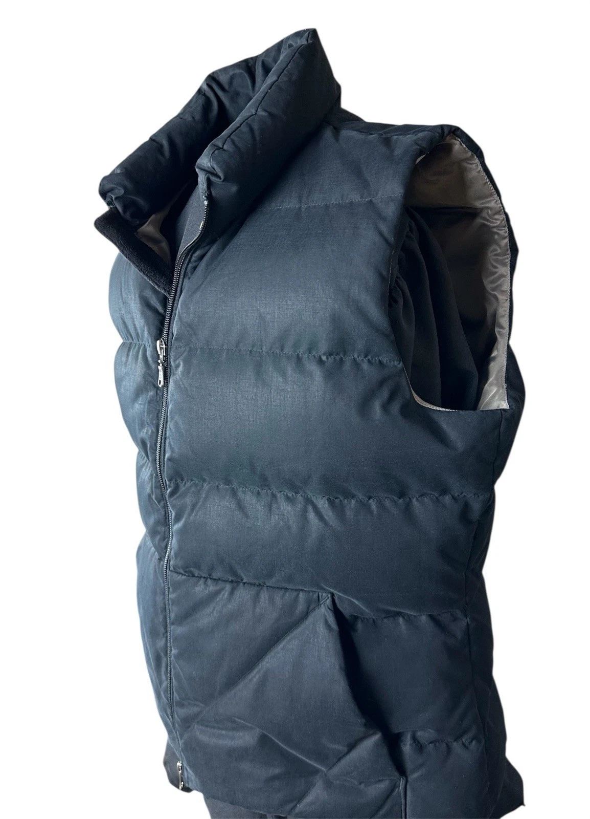 VTG Y2K Eddie Bauer Puffer Jacket Vest GOOSE DOWN Dual-Zip Workwear Gorpcore -LG